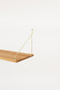  D20 W60 natural oiled brass bracket shelf side view - Mette Collections Australia (4517025939555)